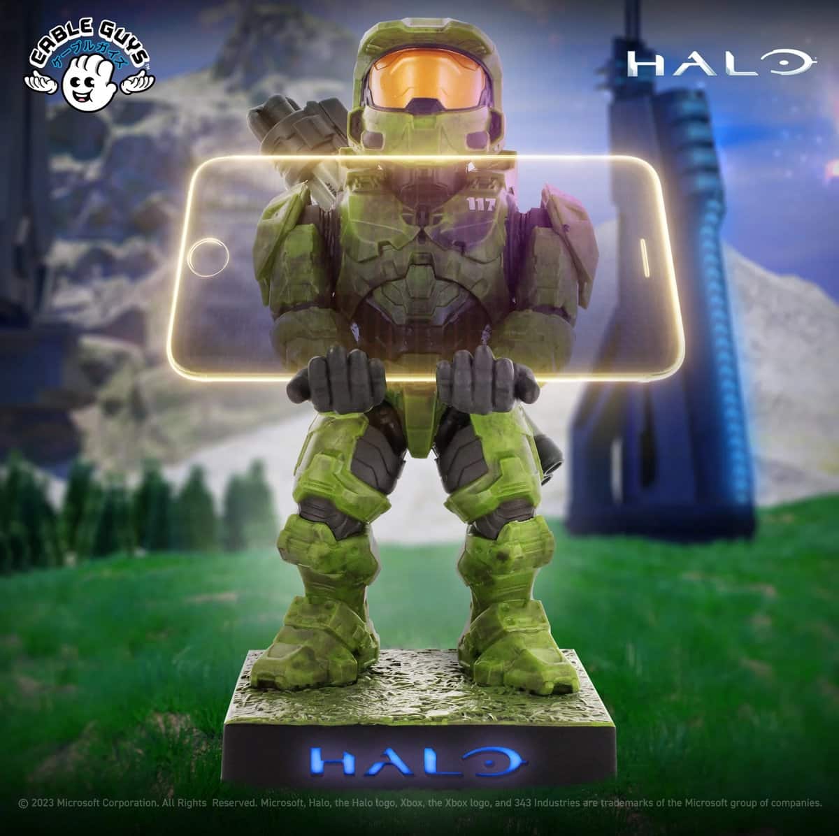 Cable Guys Halo 117 HALO 2023 Microsoft Corporation. All Rights Reserved. Microsoft, Halo, the Halo logo, Xbox, the Xbox logo, and 343 Industries are trademarks of the Microsoft group of companies.