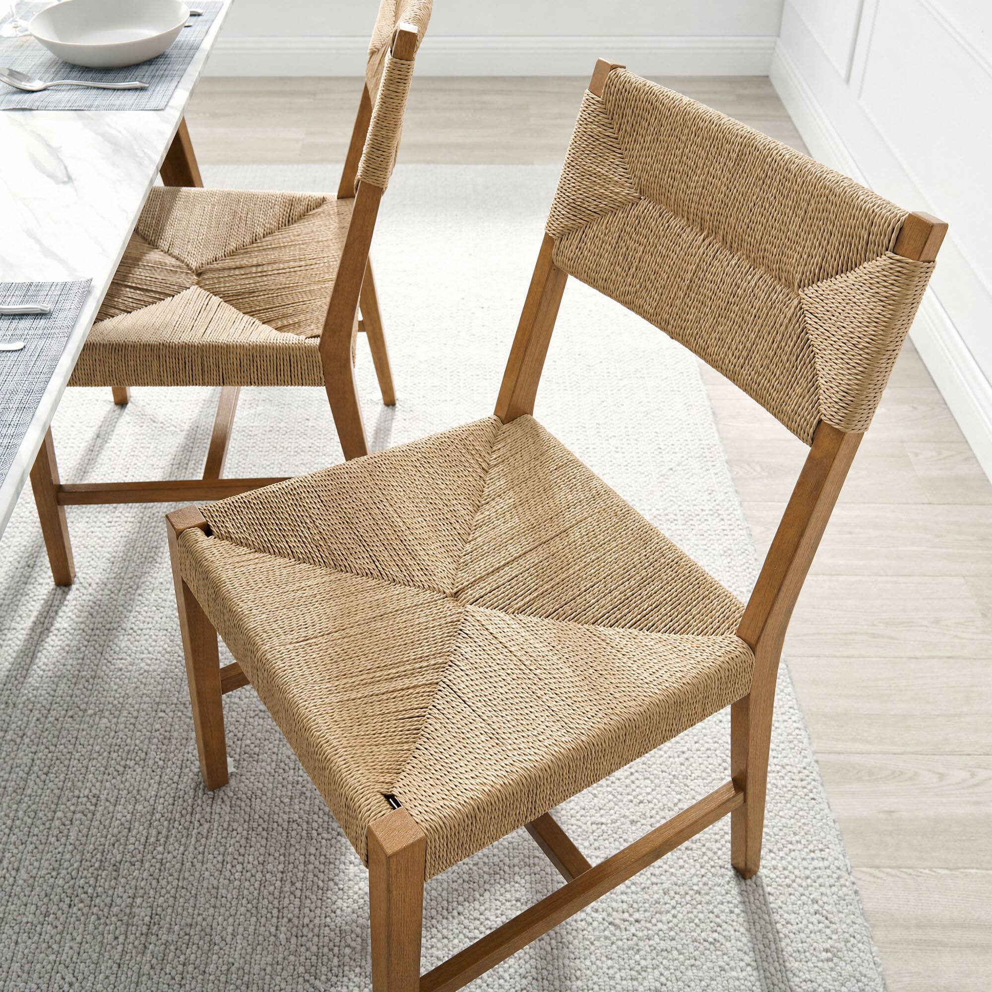 Alt View 1. Modway - Bodie Wood Dining Chair Set of 2 by Modway - Natural Natural.