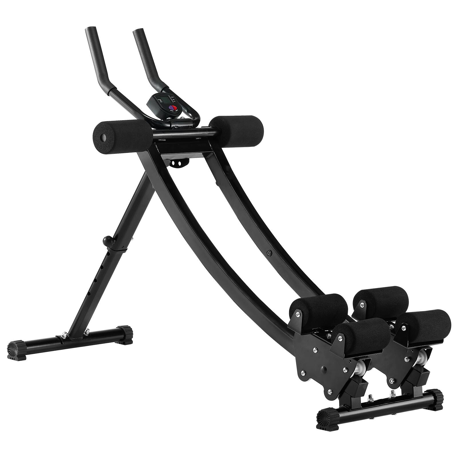Alt View 5. VEVOR - AB Workout Machine, Dual-track Ab Workout Equipment at Home Gym, Core & Abdominal Trainers - Black.