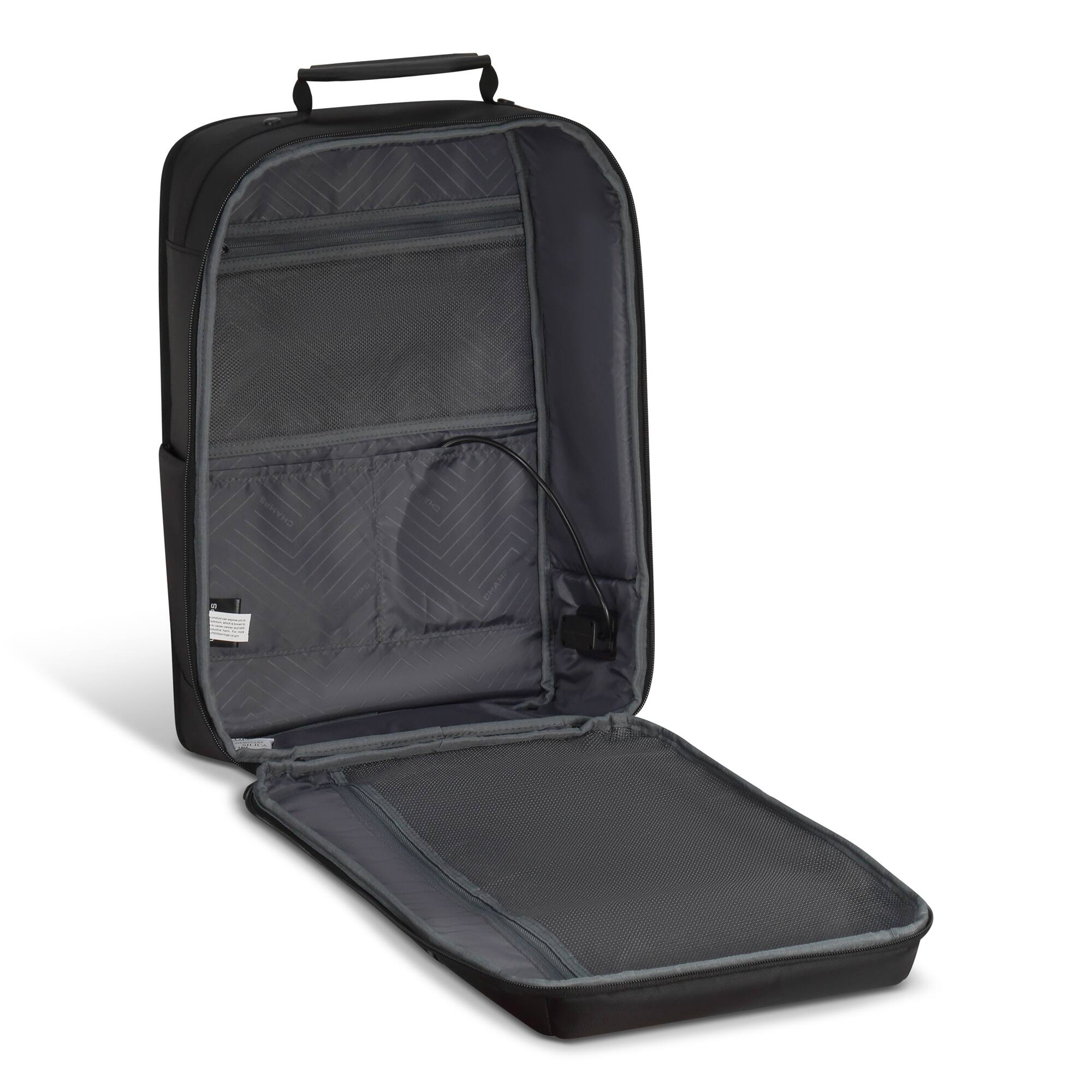 Left. Champs - Onyx Collection - Travel Laptop Backpack - Black.