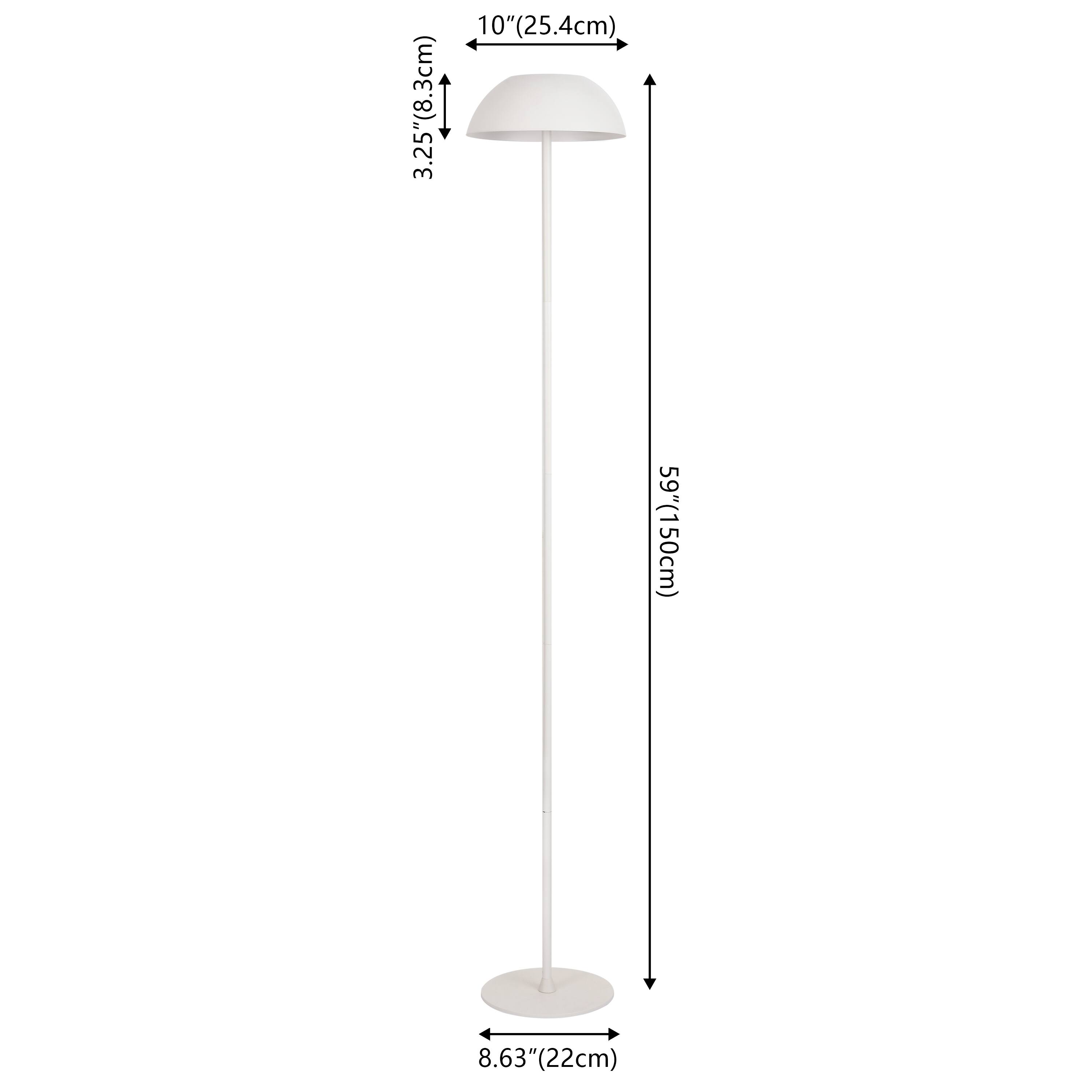 10" (25.4cm)  
3.25" (8.3cm)  
59" (150cm)  
8.63" (22cm)
