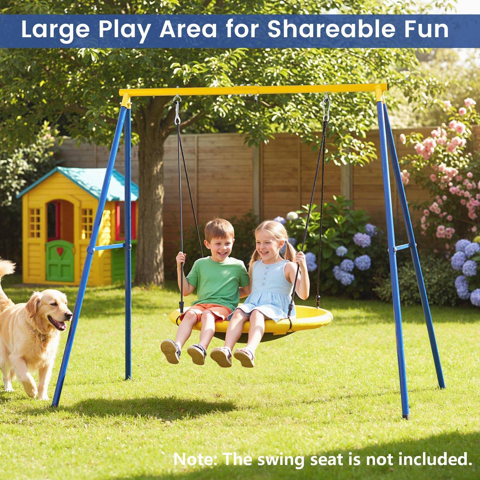 Large Play Area for Shareable Fun

Note: The swing seat is not included.