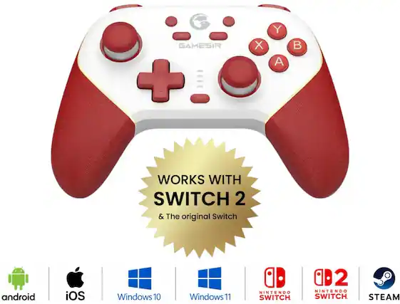GAMESIR + X Y A WORKS WITH SWITCH 2 & The original Switch android iOS Windows 10 Windows 11 NINTENDO SWITCH. 2 NINTENDO SWITCH STEAM