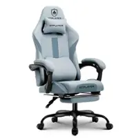 GTPlayer - GT905 Adjustable Gaming Chair with Breathable Fabric - Gray - Front_Zoom