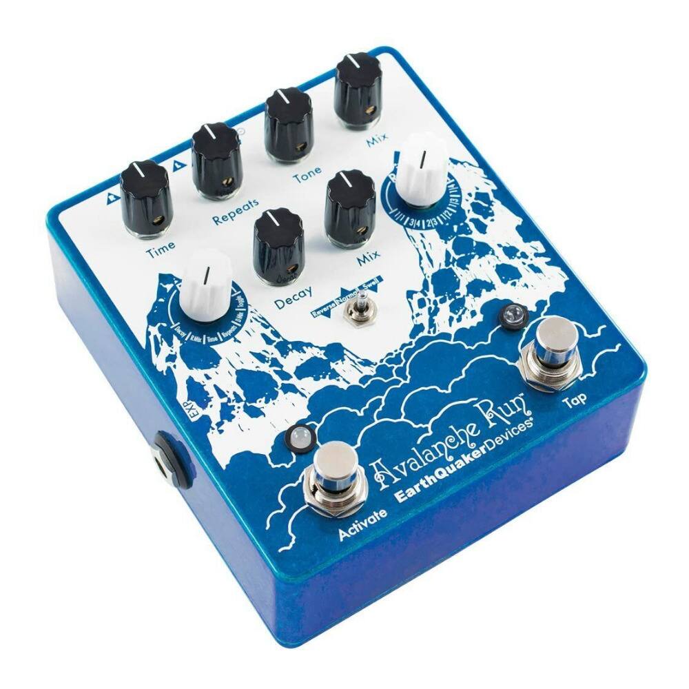 Avalanche Run  
EarthQuakerDevices  

Mix  
Tone  
Repeats  
Time  
Decay  

Activate  
Tap