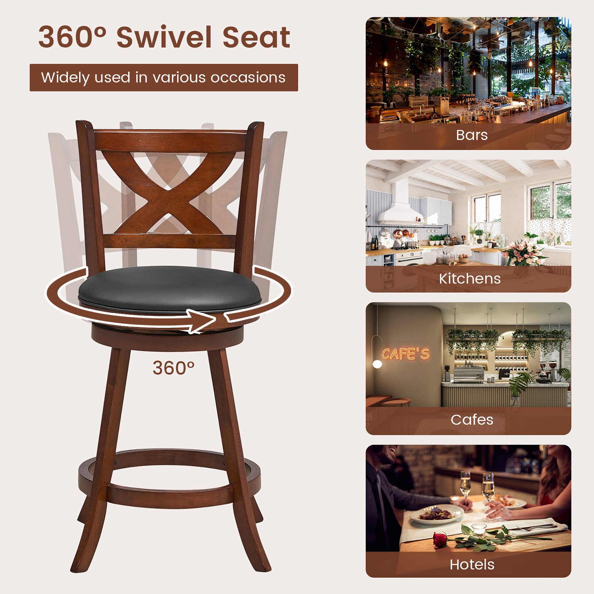 360° Swivel Seat, Widely used in various occasions, Bars, Kitchens, Cafes, Hotels