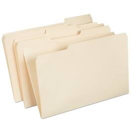 Staples - 30% Recycled File Folders, 1/3-Cut Tab, Legal, 100/Box (ST56680-CC) - Manila