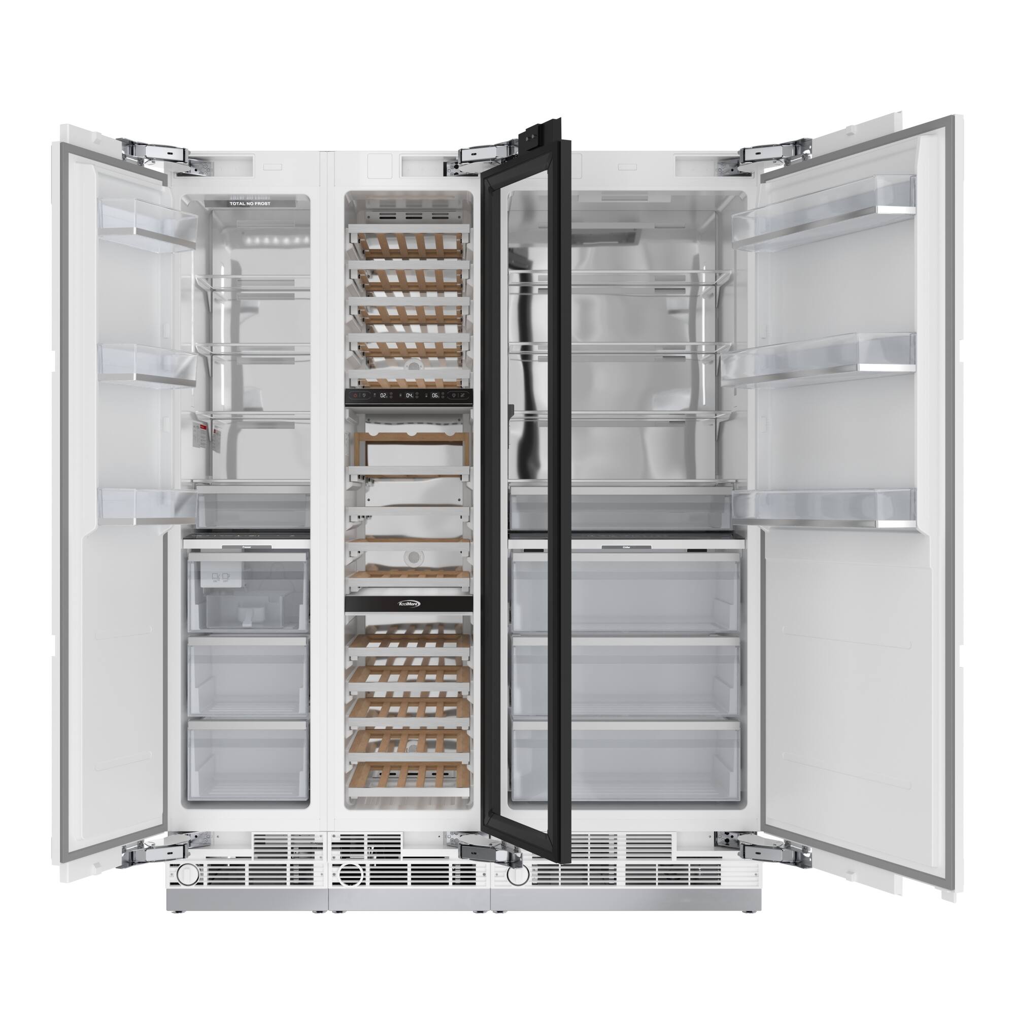 Alt View 1. Koolmore - KoolMore Reserve Panel Ready 30 in. Column Refrigerator with 18 in. Wine Cooler and Freezer - White.