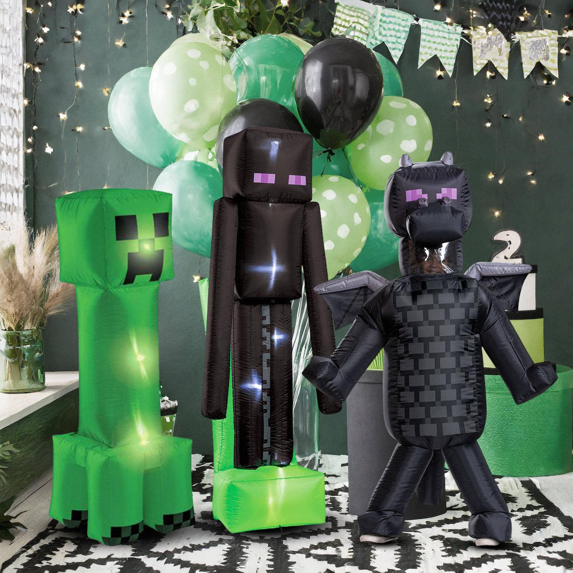 Alt View 3. Disguise - Minecraft Creeper 4-Foot Inflatable Home Decor - Green.