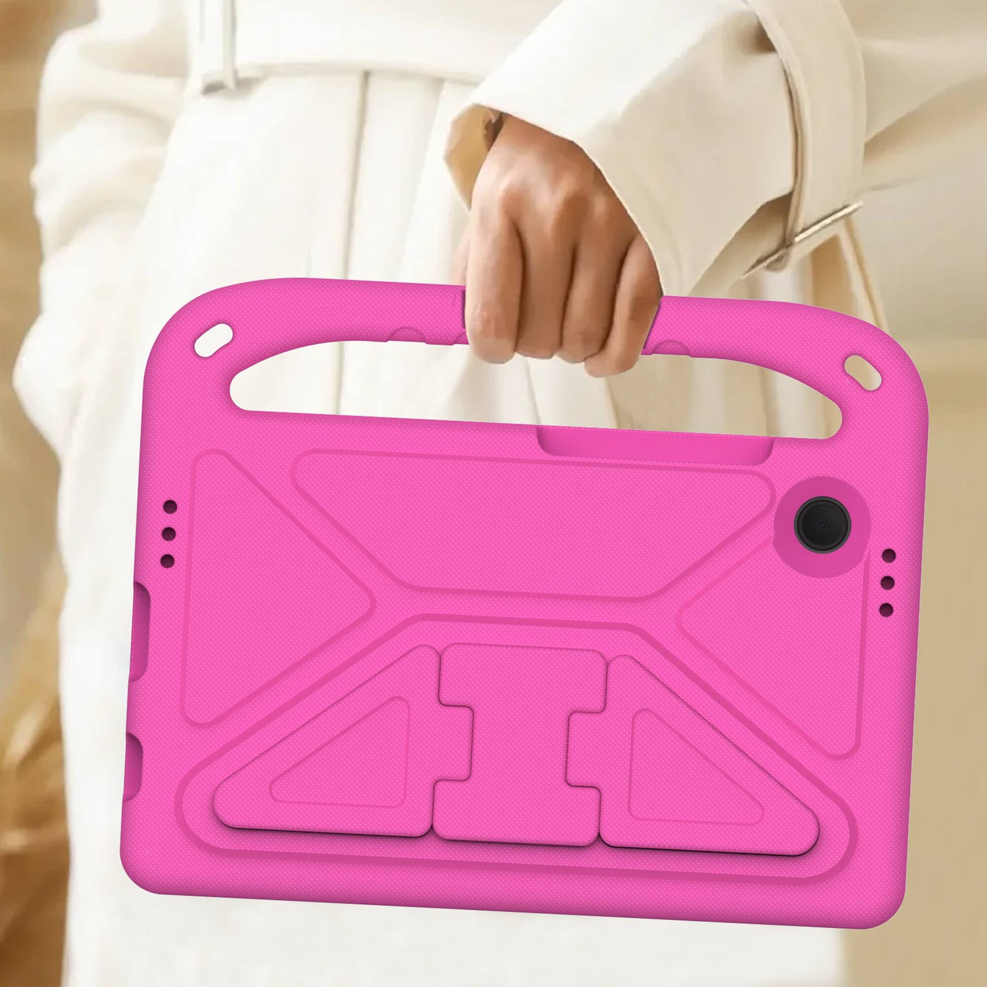 Alt View 2. Dteck - For Samsung Galaxy Tab A11 2025/A9 2023 8.7-inch Rugged Case Kids Friendly EVA Handle Grip Kickstand Shockproof Cover - Rose.