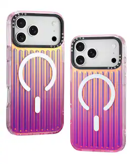 Ornarto - for iPhone 17 Pro Max Case 6.9", Compatible with MagSafe, Gradient Electroplated iPhone Cover - Laser Pink
