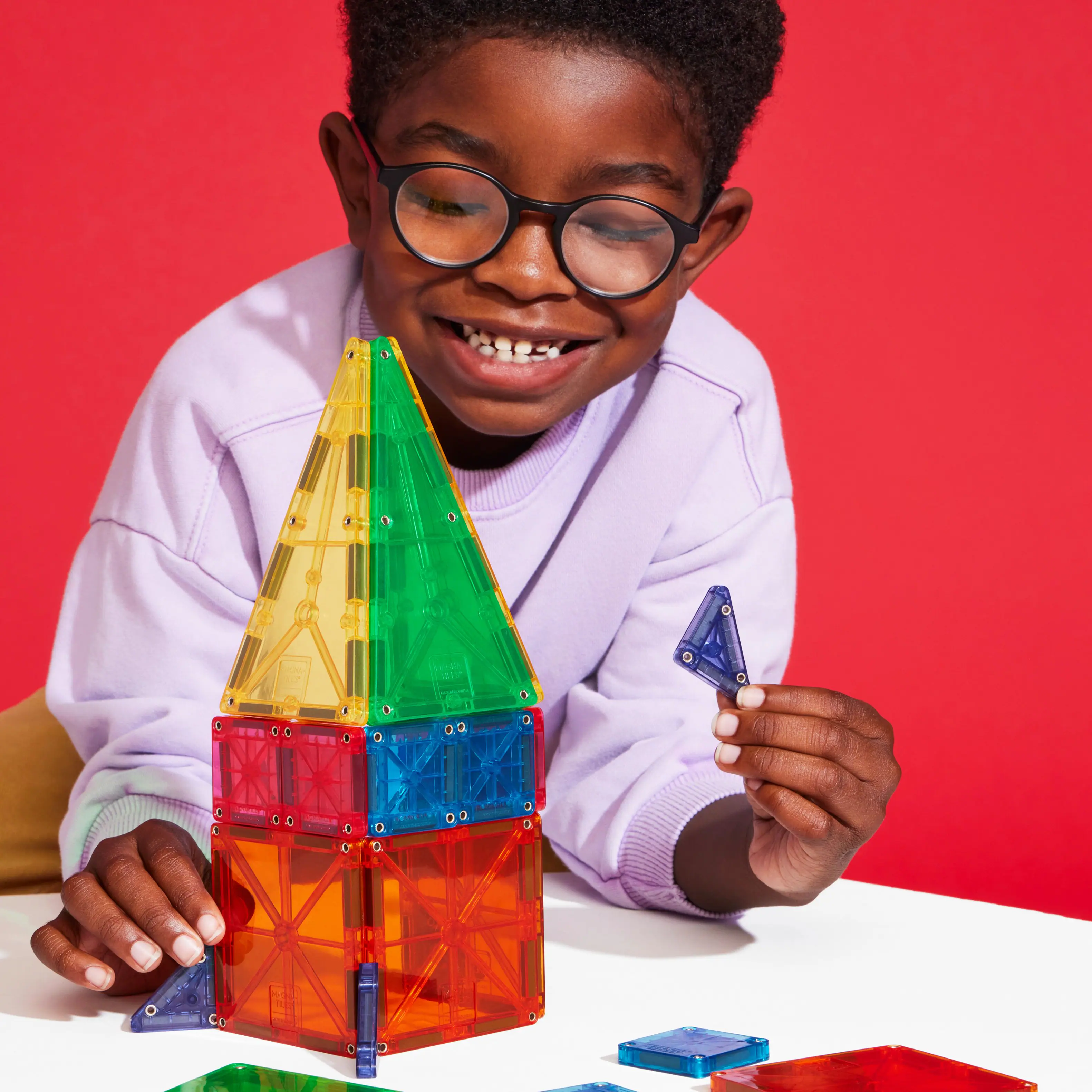 Back. Magna-Tiles - Combo 20-Piece Magnetic Construction Set, THE ORIGINAL MAGNA-TILES.