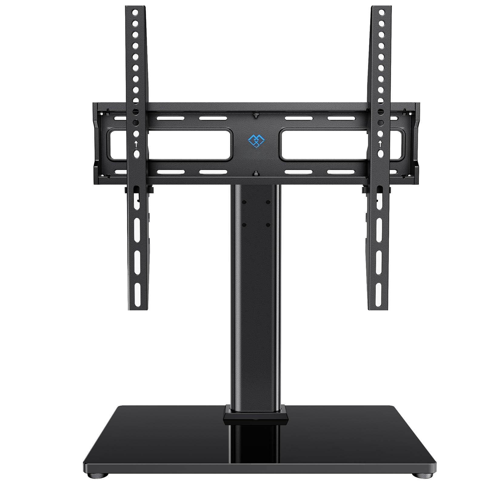 ThinkLink Electronic - Universal Stand 32-55 Lcd Led Tvs Height Adjustable Television Mount Tempered Glass Base Vesa 400 - Swivel