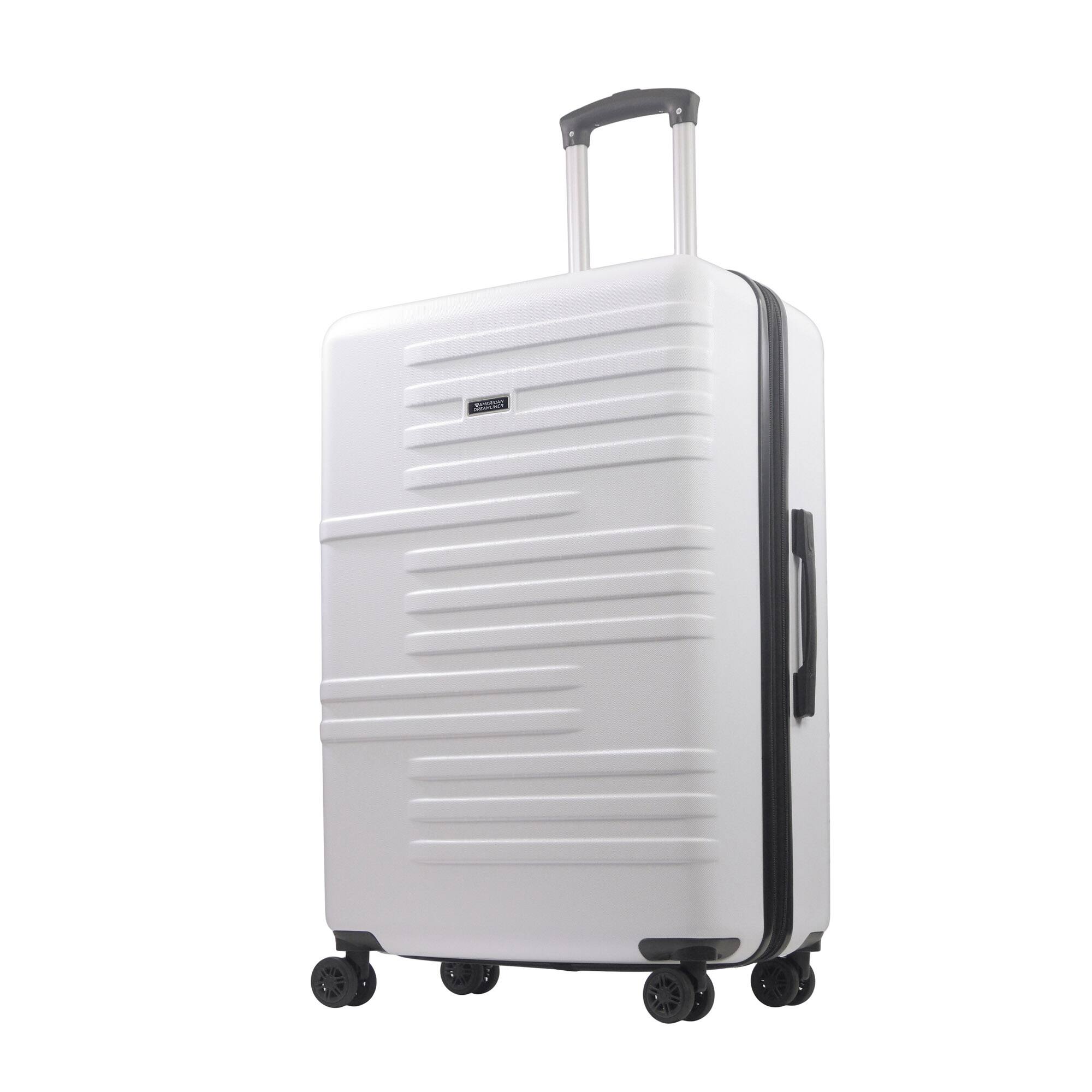 Angle. American Dreamliner - 30" Hardside Luggage with Expansion - WHITE.
