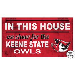 Jardine - Keene State Owls 11'' x 20'' Indoor/Outdoor In This House Sign - Red