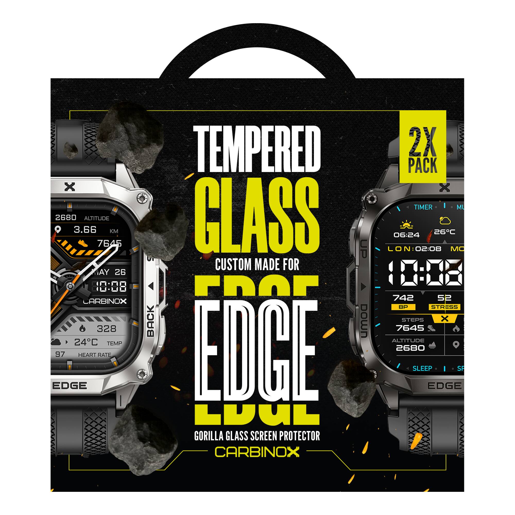 TEMPERED GLASS  
CUSTOM MADE FOR EDGE  
GORILLA GLASS SCREEN PROTECTOR  
CARBINOX  

2X PACK  

AAA x 2680  
ALTITUDE 3.66 K  
7645  
AY 26  
10:08  
8 CARBINOX  
6 328  
24C TEMP  
97 HEART RATE  
EDGE TEMPERED 2X  
AMn PACK x TIMER I MU  
GLASS UP  
LON:02:08  
06:24  
26C MO  
CUSTOM MADE FOR FD  
10:05  
742 52  
E STRESS BACK  
DOWN STEPS x 7645  
S ALTITUDE EDGE 2680  
SLEEP I SF EDGE  
LUUL GORILLA GLASS SCREEN PROTECTOR CARBINOX