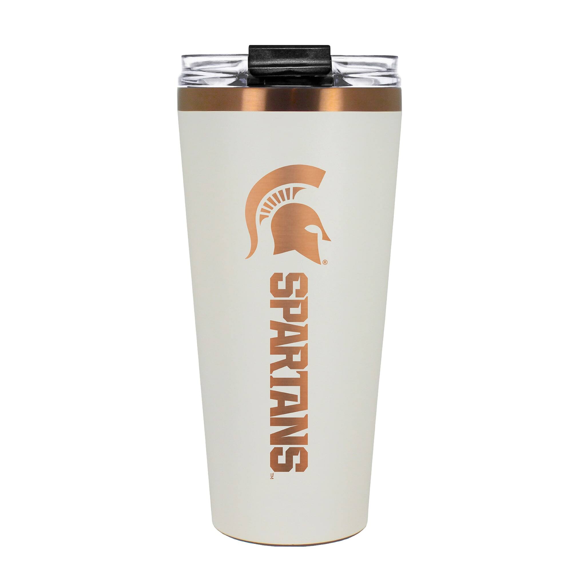 Front. Great American Products - Michigan State Spartans 30oz. Big Slim Tumbler - Cream.