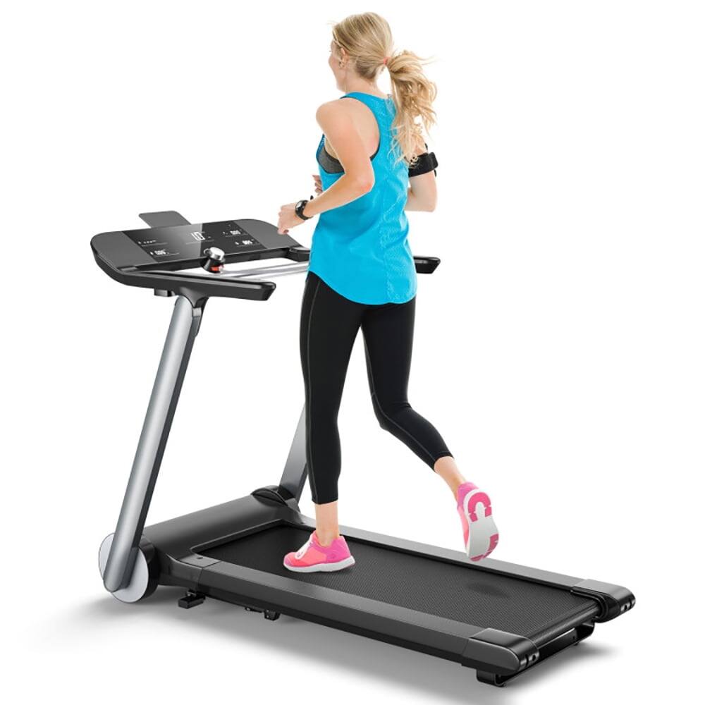 Kadyn - Electric Treadmill, Walking Jogging Machine,Italian Designed Folding Treadmill with Heart Rate Belt and Fatigue Button - Black