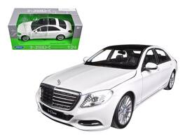 Mercedes Benz S Class with Sunroof "NEX Models" 1/24 Diecast Model Car by Welly - White