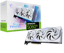 MSI - NVIDIA GeForce RTX 5060 Ti 8G GAMING TRIO OC 8GB GDDR7 PCI Express Gen 5 Graphics Card - White