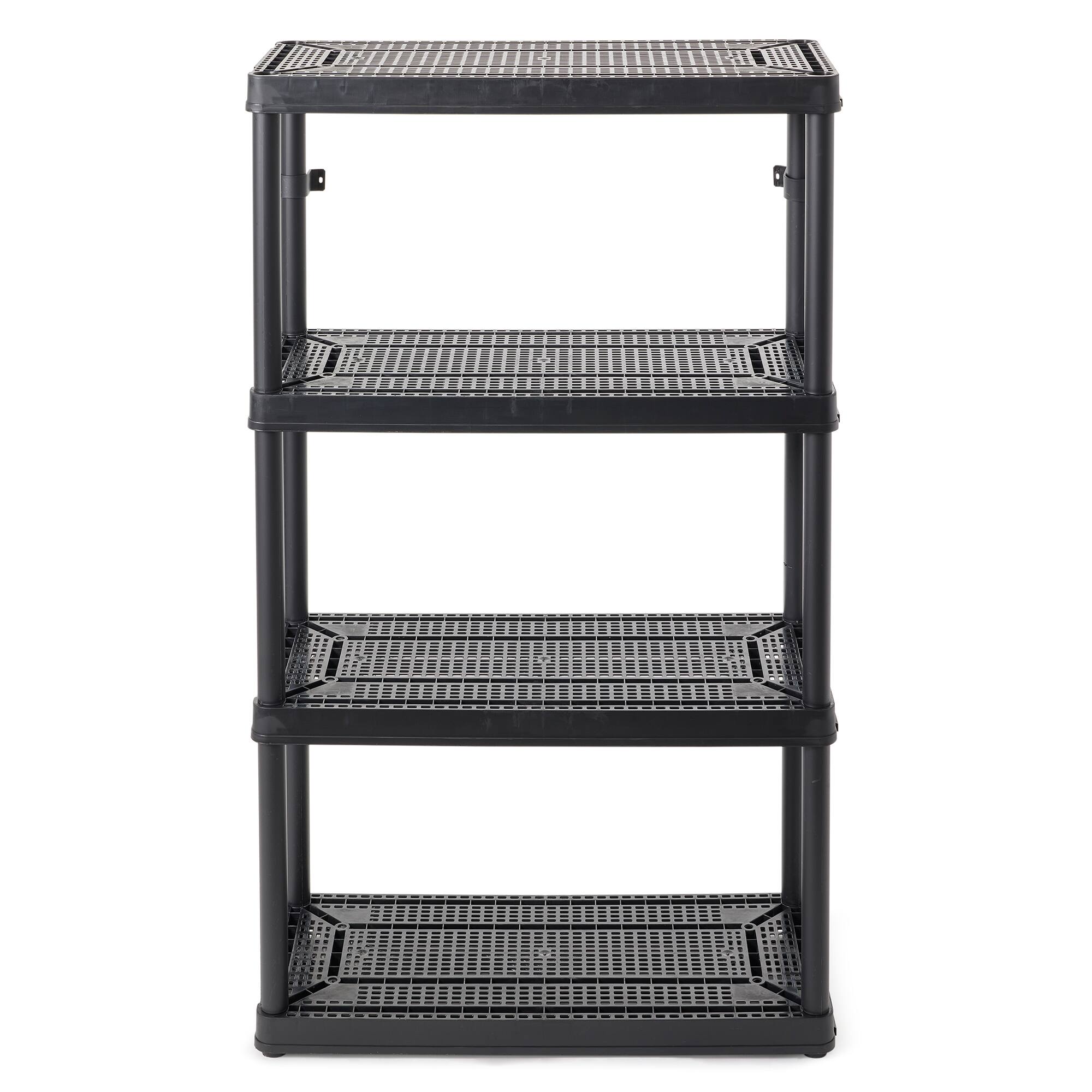 Alt View 8. Gracious Living - Gracious Living 4 Shelf Fixed Height Medium Duty Storage Unit, Black (4 Pack) - Black.