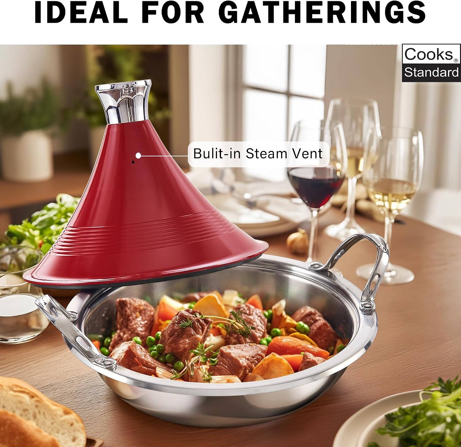 IDEAL FOR GATHERINGS

Cooks Standard

Built-in Steam Vent