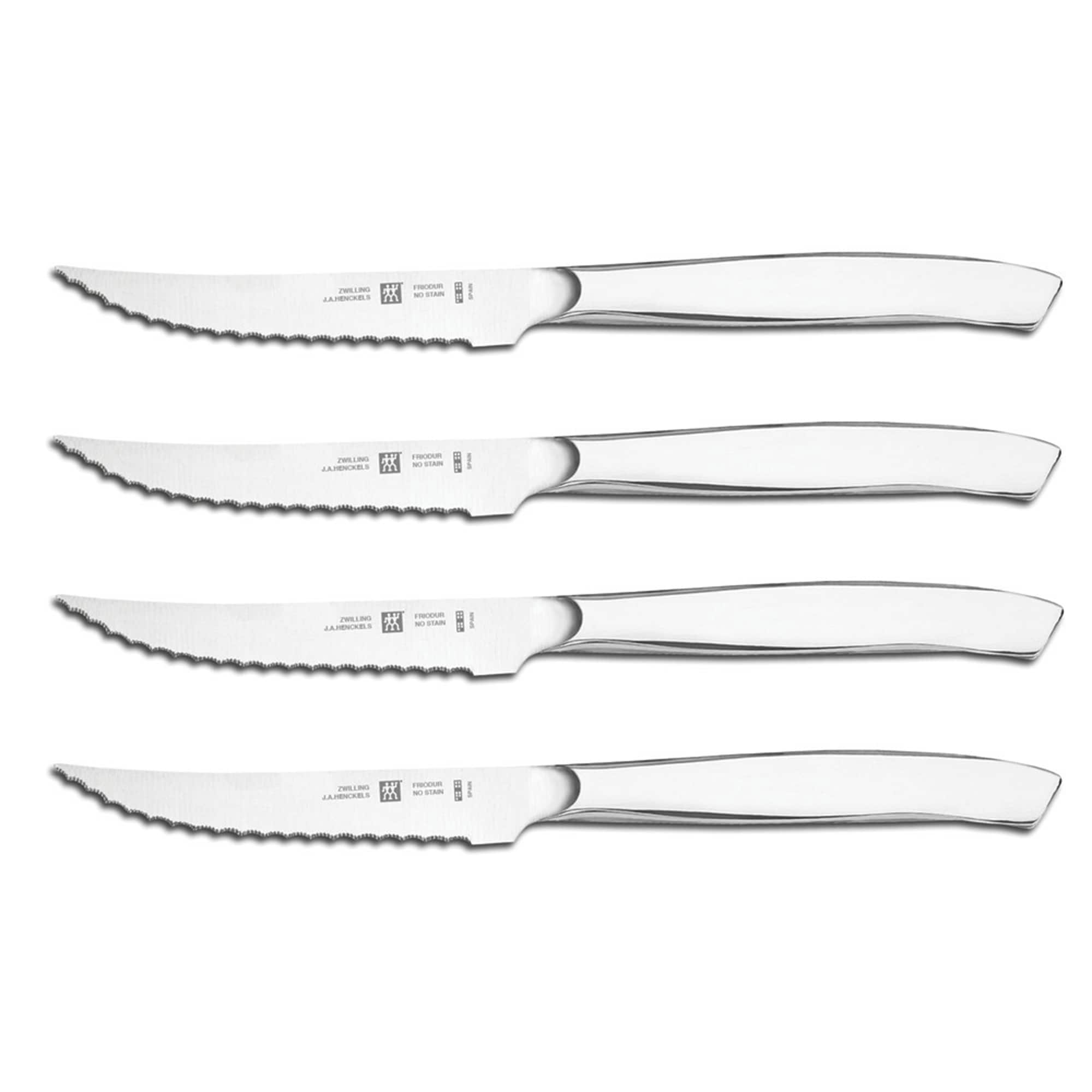 ZWILLING - 4-pc Serrated Mignon Steak Knife Set - Stainless Steel