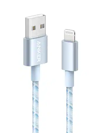 Front. Anker - Anker USB A to Lightning Cable(3.3FT, 1Pack) - Blue.