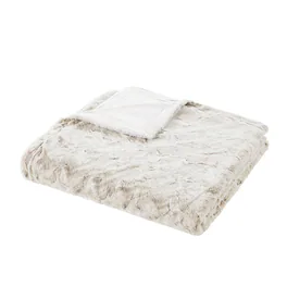 Gracie Mills - Alaina Faux Fur Throw - Gray