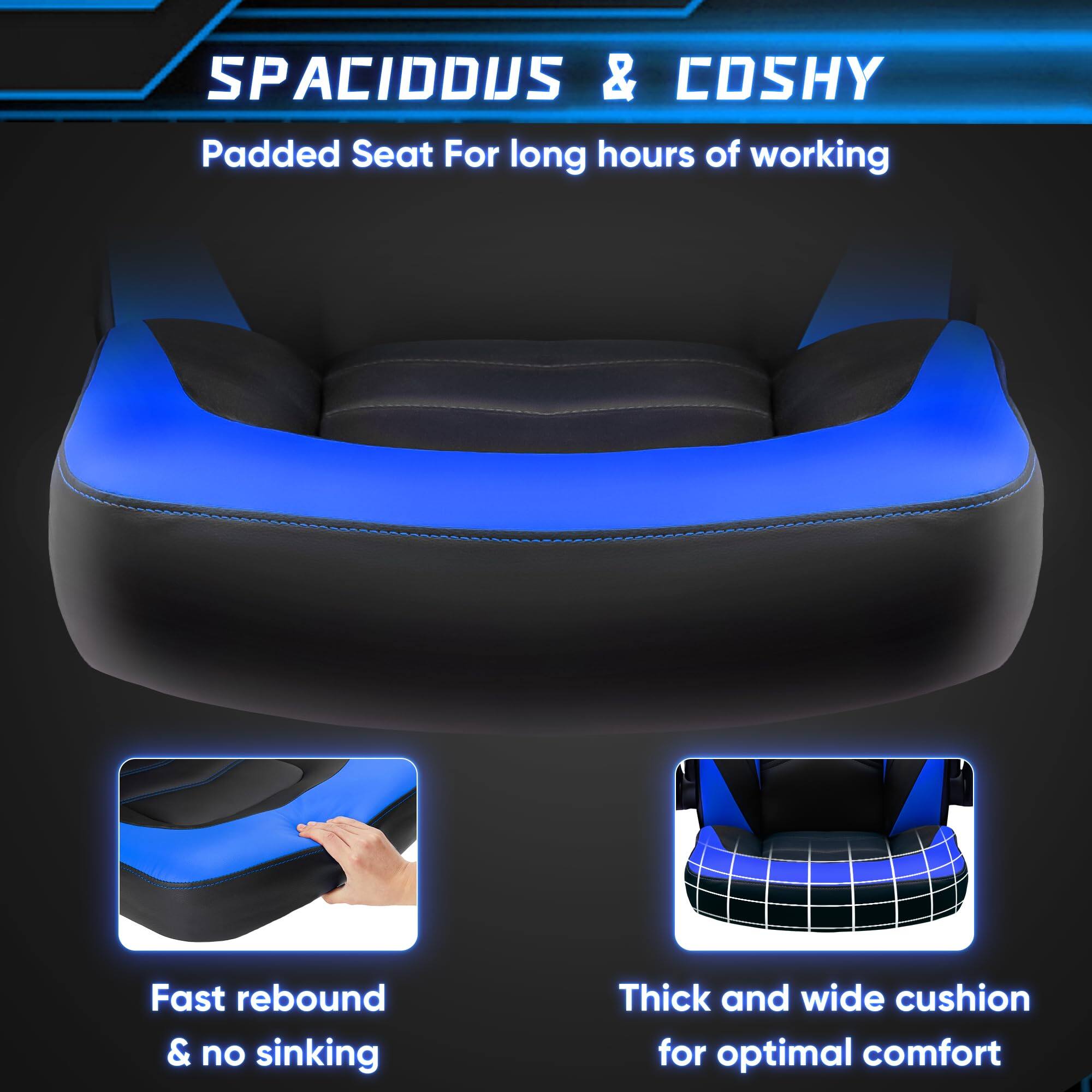 SPACIDDDUS & CD SHY  
Padded Seat For long hours of working  

Fast rebound & no sinking  
Thick and wide cushion for optimal comfort