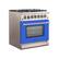 Angle. Forno Appliances - Capriasca 4.32 Cu. Ft. Freestanding Gas Range with Convection Oven - Blue Door - Blue.