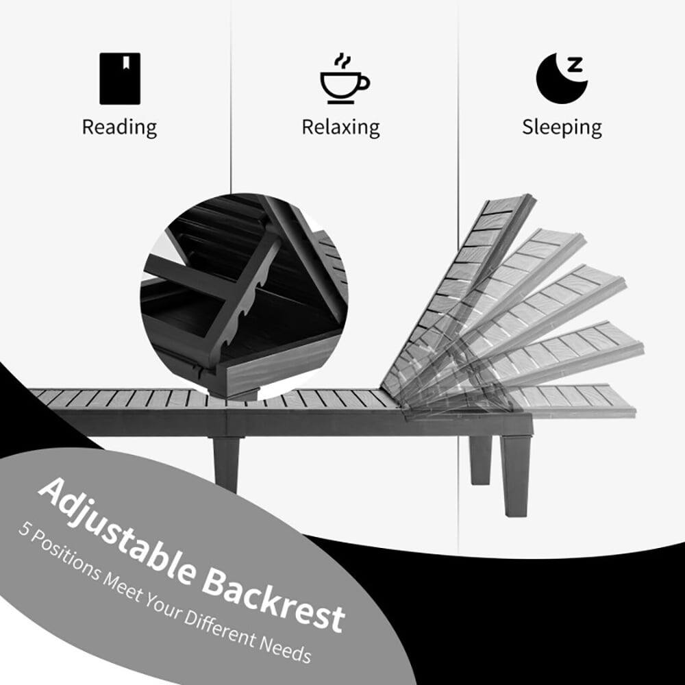 Reading, Relaxing, Sleeping  
5 Adjustable Positions  
Meet Your Different Needs