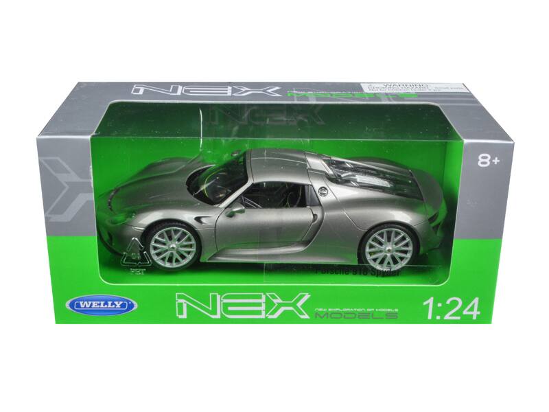NEX  
NEW EVOLUTION  
MODEL  
1:24  
WELLY  
8+  
Porsche 918 Spyder  
1:24
