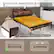 The text on the image is grouped and corrected as follows:
"Industrial Headboard & Footboard Keep Mattress in Place Recommended Mattress Thickness: 8"-12"."