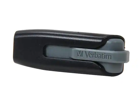 Front. Verbatim - Verbatim Store 'n' Go V3 8GB USB 3.0 Flash Drive, Black/Gray - Black/Gray.