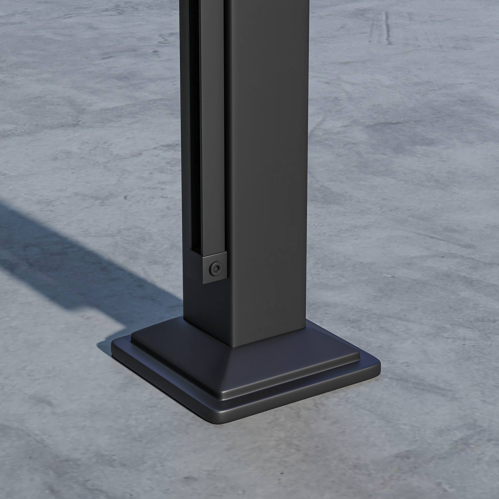 Alt View 5. Outsunny - 12' x 10' Outdoor Retractable Pergola Canopy with Sun Shade Unique Design Canopy Patio Metal Shelter - Gray.