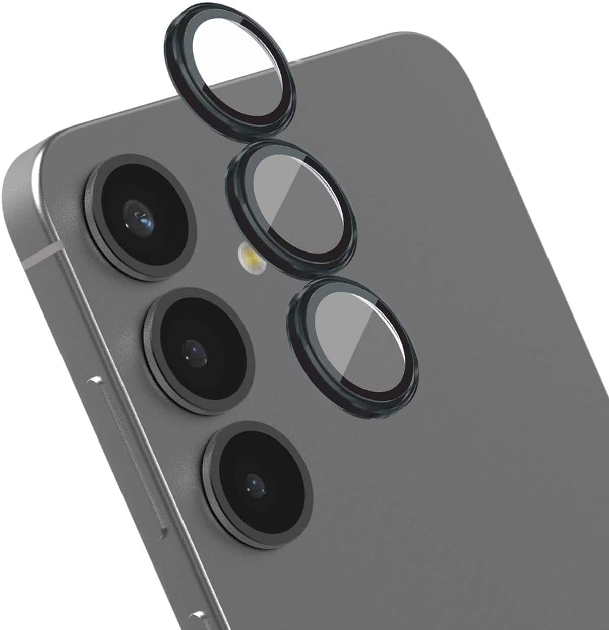 ZAGG - ZGGE-S25 Ultra Aluminum Black Lens Protect Glass Elite CLER - Clear