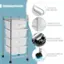 Optimized Details: Handles for Easy Moving, Sliding Grooves for Smooth Pull out, Heavy-Duty Steel Pipes for High Stability, 360 Universal Casters for High Mobility.
