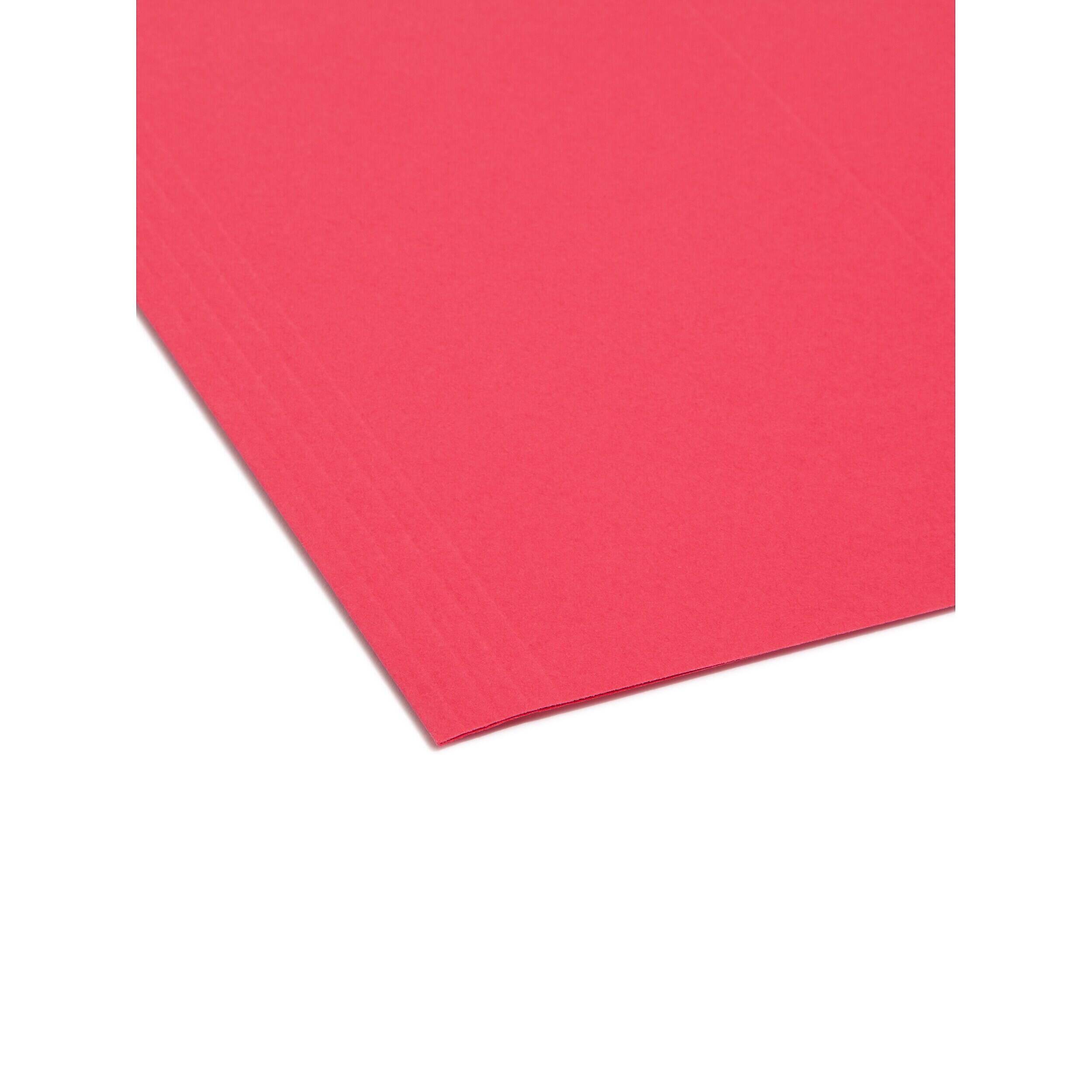 Alt View 3. Smead - Smead FasTab Hanging File Folders, 1/3-Cut Tab, Letter Size, Red, 20/Box (64096) - Red.