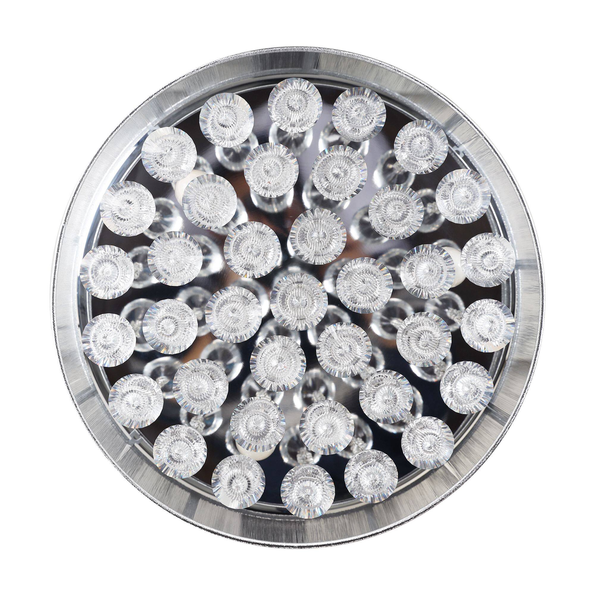 Alt View 7. Parrot Uncle - 36" Chrome Retractable 3-blade Crystal Ceiling Fan Chandelier with Remote - Chrome.