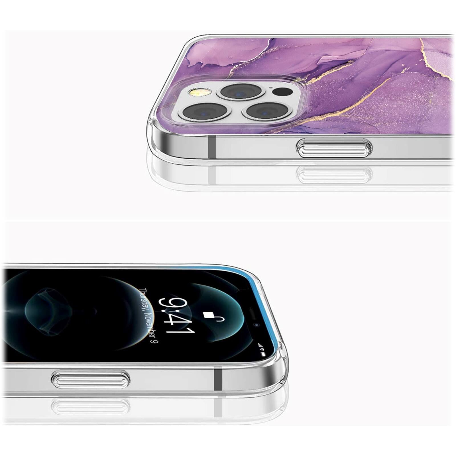 Alt View 13. SaharaCase - Marble Series Case for Apple iPhone 14 Pro Max - Purple Marble.