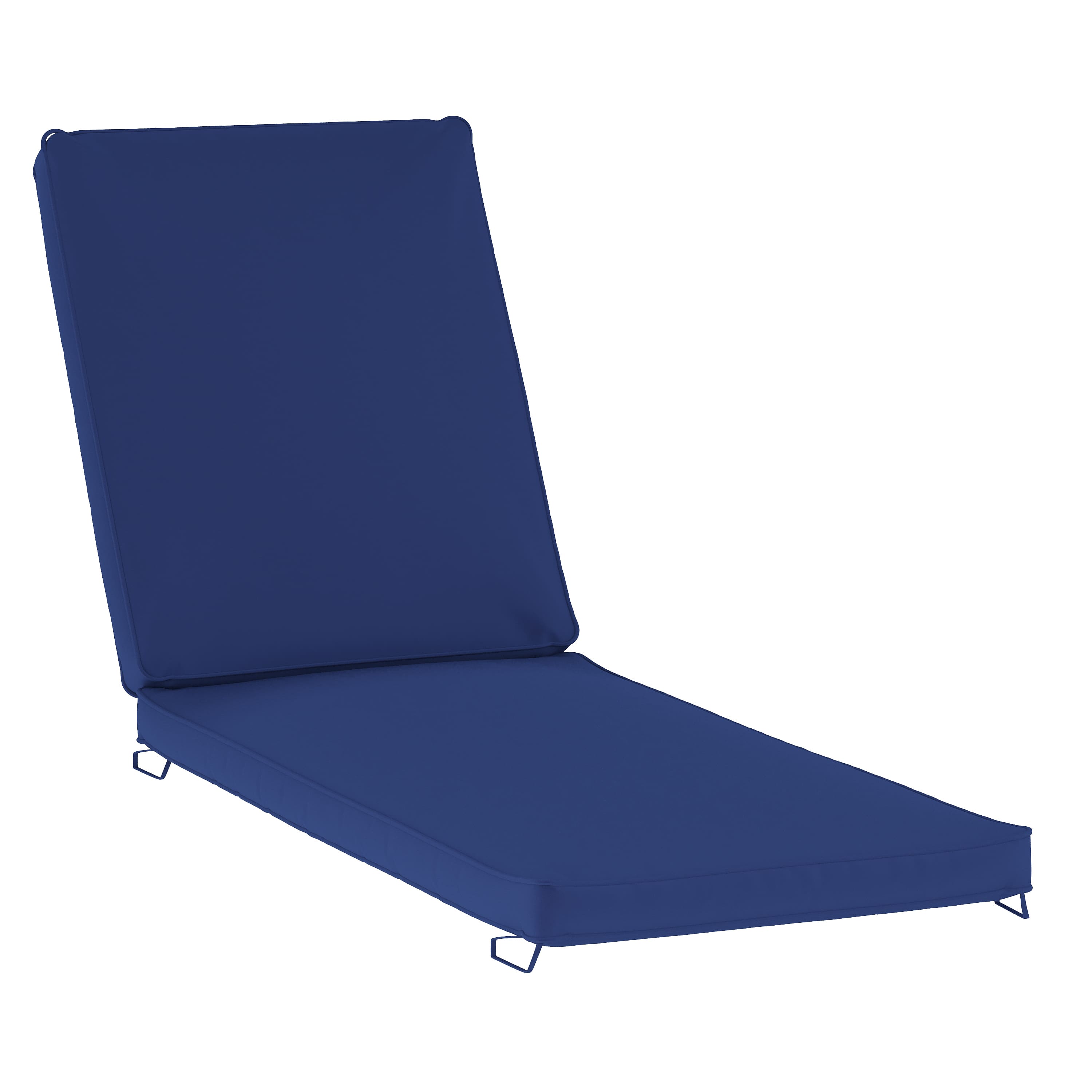 Emma + Oliver - Kavala Outdoor Water-Resistant Chaise Lounge Patio Cushion - Navy