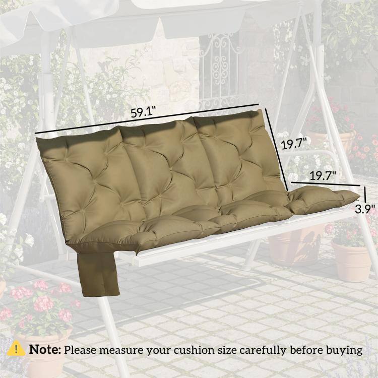 59.1"  
19.7"  
19.7"  
3.9"  

Note: Please measure your cushion size carefully before buying