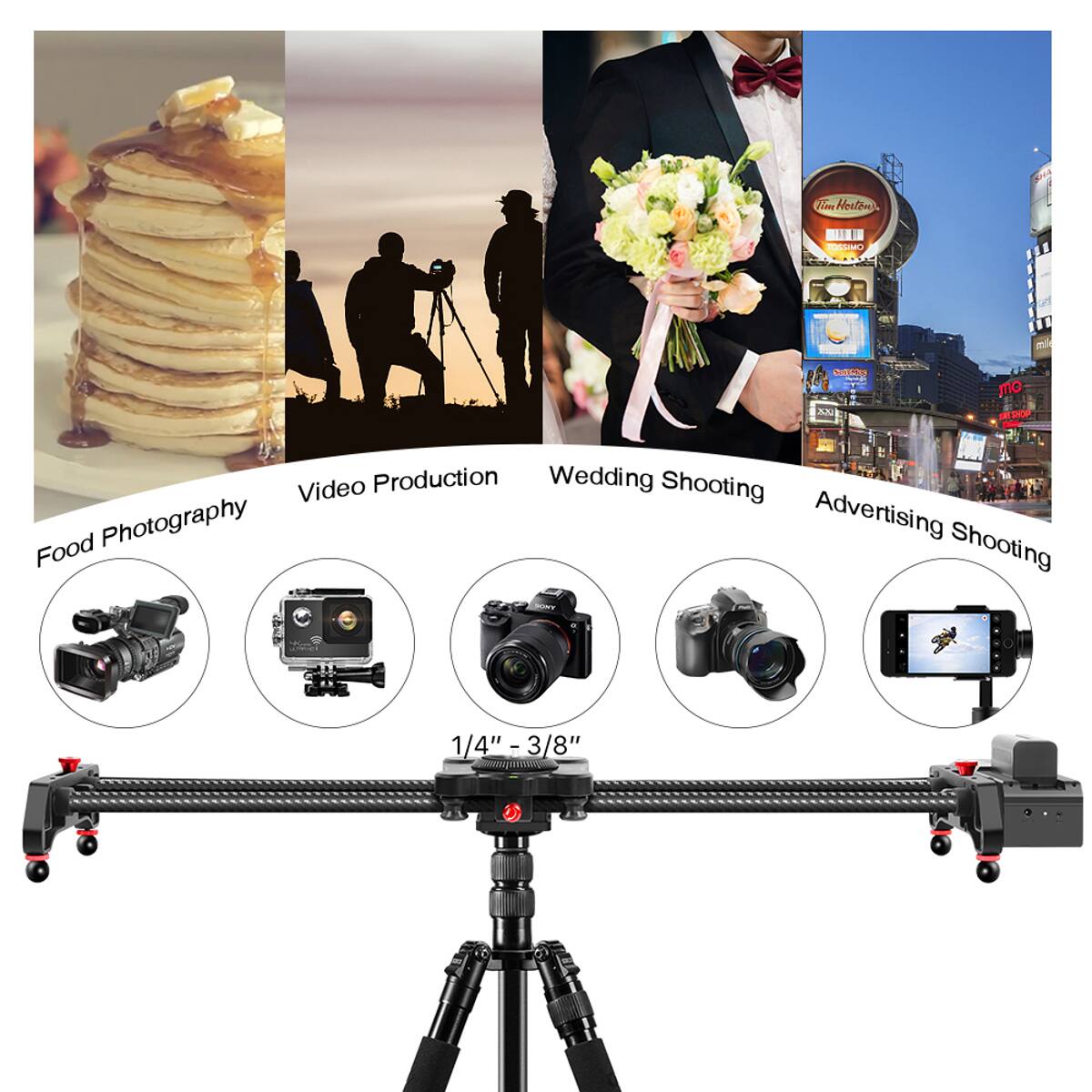 Free Hertom TERSIMO S 3J0 mc p p Video Production Wedding Shooting Photography Advertising Food Shooting 1/4" - 3/8"
