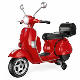 Wisairt - 12V Kids Electric Motorcycle Ride On Toy with Trunk, Music, USB, Bluetooth, 4.5km/h, for Ages 3-6 - Red