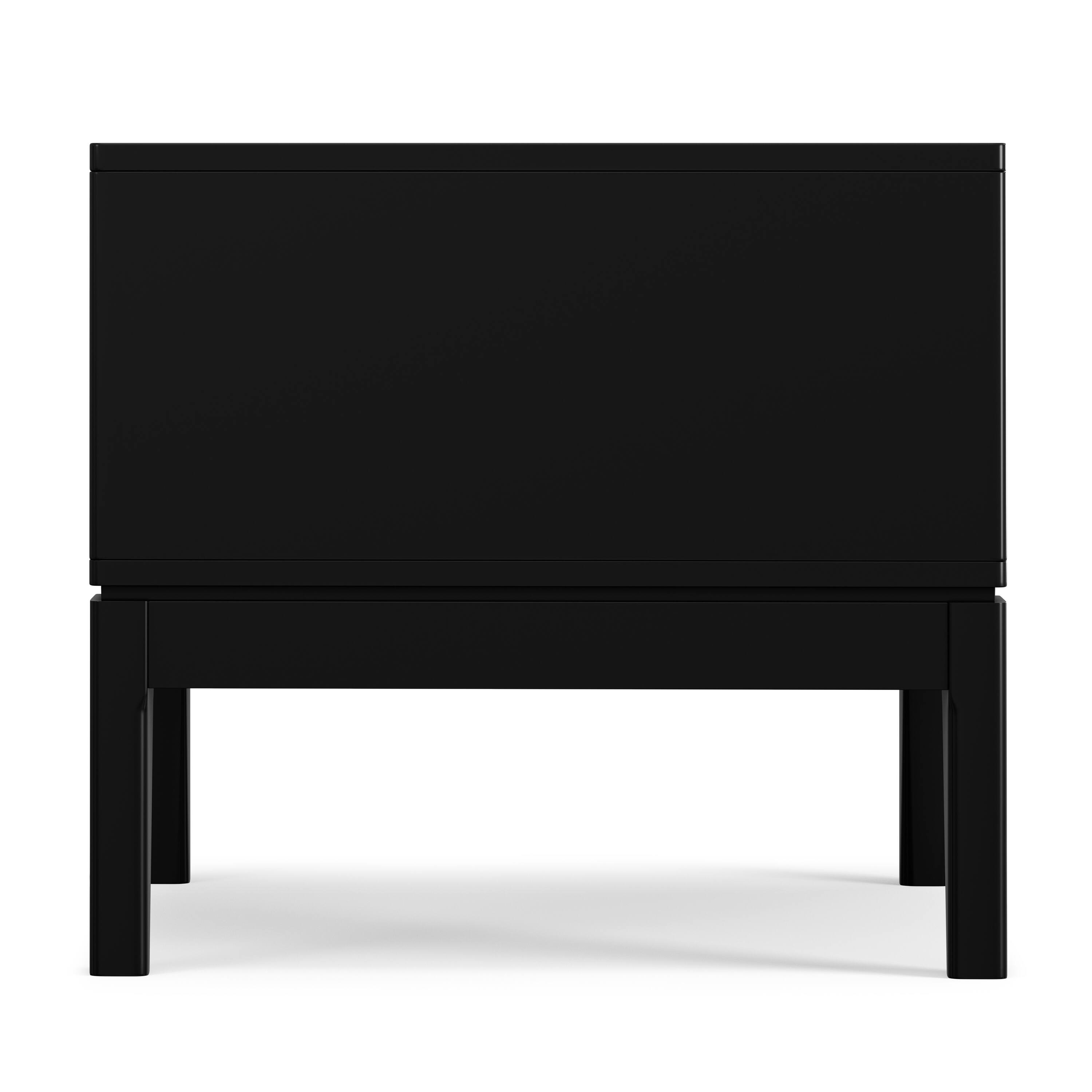 Alt View 2. Simpli Home - Harper 22 inch Wide Solid Wood Mid Century Modern End Table in Black - Black.