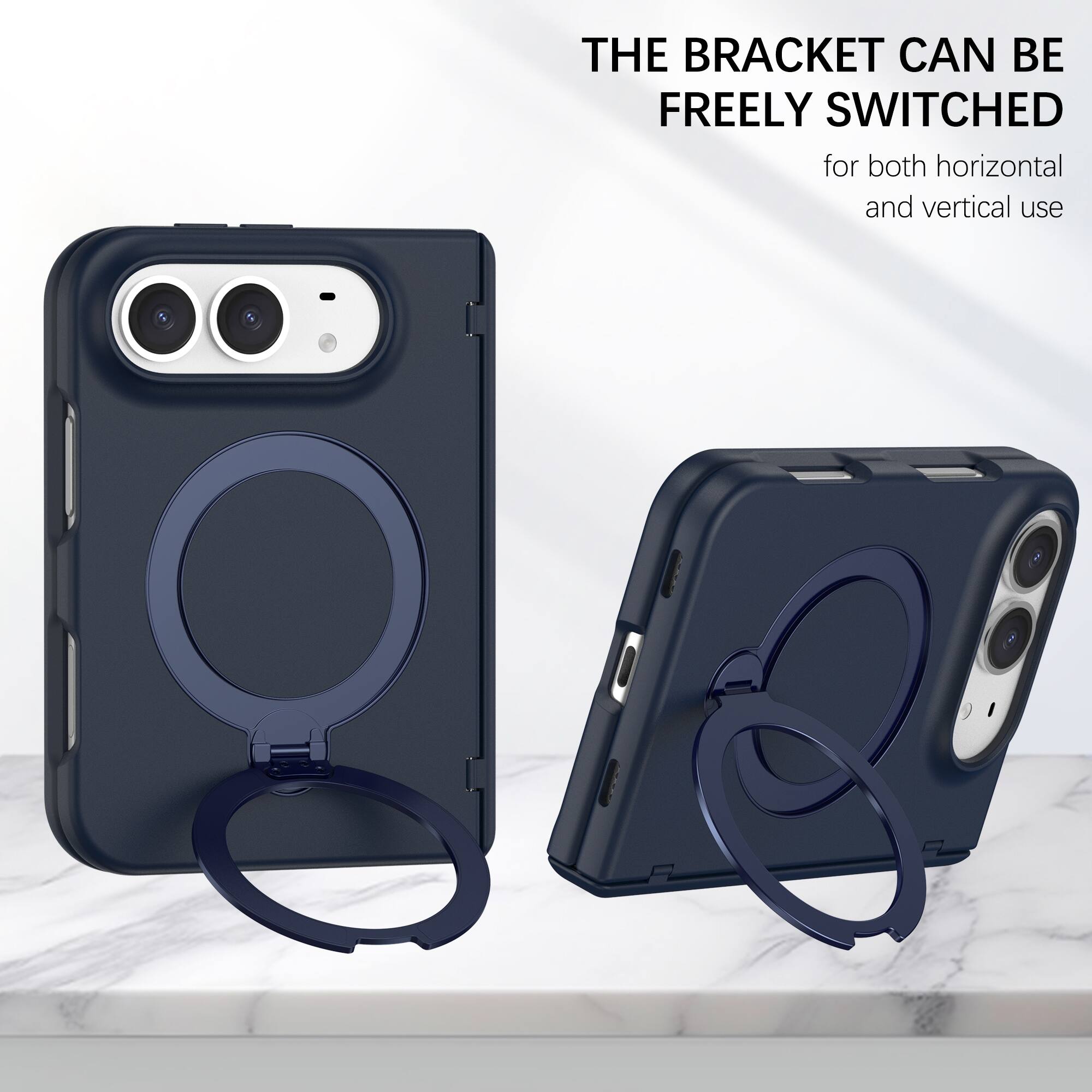 THE BRACKET CAN BE FREELY SWITCHED for both horizontal and vertical use
