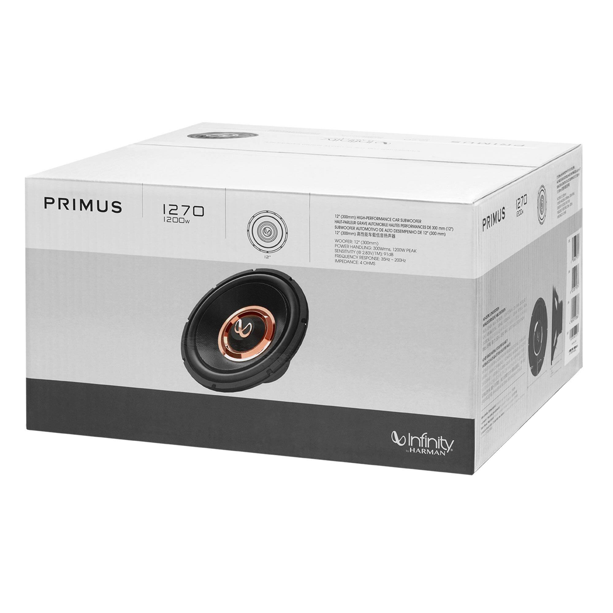 PRIMUS 1270  
1200W  
2  
0  
EANCE - BURCONE T2AA LAA AUONCE E RANIE L AOMUNOS  
- - em - - HAN 4 CRemg 1 7 - ATES  
WOOFER 2 C300m PORER ANDLNG  
PEAR SENGTVITY  
2RONIMS Fie HNMEN RESPCNIE IINIEE  
. CHu 27O & PRIMUS Infinity HARMAN