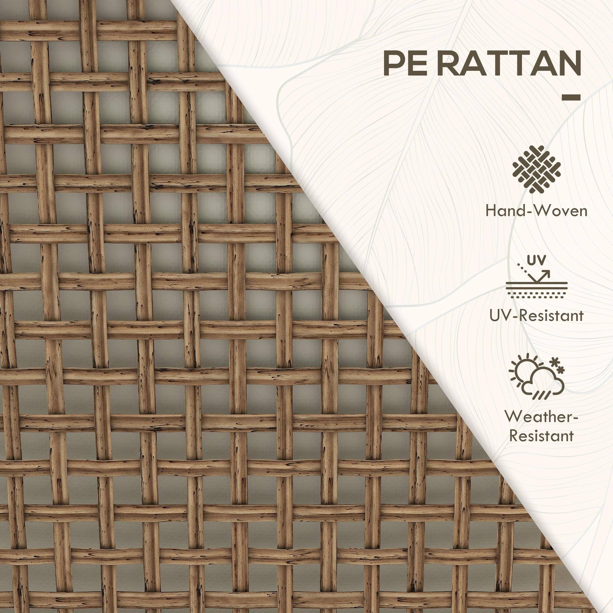 PE RATTAN - Hand-Woven - UV-Resistant - Weather-Resistant