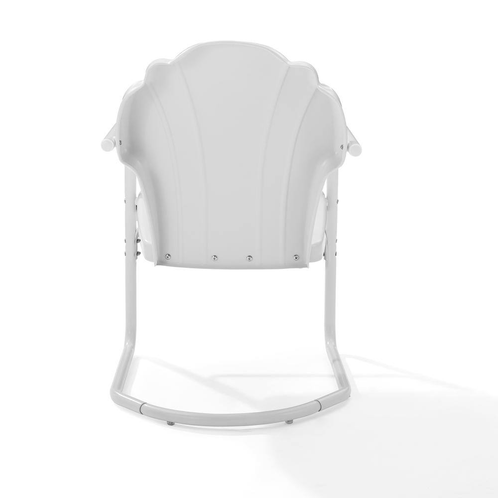 Back. Crosley Furniture - Tulip 2Pc Retro Outdoor Chair Set - 2 Chairs - White Satin.